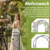 UISEBRT Zahradní oblouk s dveřmi Černý kovový oblouk Obruč Náhled obrázku produktu 8