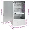 vidaXL Fumoir avec copeaux de bois 44,5x29x83 cm Acier Voir les images du produit 6
