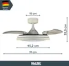MeLiTec Deckenleuchte mit Ventilator DV07, Deckenventilator Produktbild-Vorschau 4