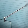A metal support arm attached to a glass panel, set against a blue, horizontally-lined background. Produktbild-Vorschau