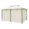 A beige and black gazebo with side panels, shown against a white background. Produktbild-Vorschau