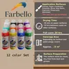 FARBELLO Acrylfarben Set 12 x 100 ml – Hochpigmentiert, Produktbild-Vorschau 2