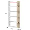 Bücherregal Bücherregal Lugo Weiß/Eiche 5 Fächer, für Produktbild-Vorschau 3