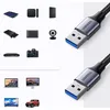 TPE-Geflechtkabel USB 3.0 5Gb/s 1m grau Produktbild-Vorschau 4