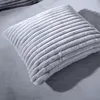 Pościel pluszowa szara w paski 135x200 poszwa na kołdrę z Podgląd zdjęcia produktu 6