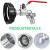 IBC Adapter mit Messinghahn 1" auf 3/4", Auslaufhahn Set Produktbild-Vorschau 4