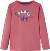 vidaXL Camicia a maniche lunghe per bambini rosso scuro 116 Anteprima dell’immagine prodotto 7