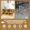 A collage showing a children's toy shelf and a messy floor with toys. Produktbild-Vorschau