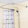 Barre de rideau de douche,Barre de rideau de bain courbe en Voir les images du produit 4