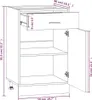 vidaXL Szafka dolna z szufladą Szara Sonoma 50x46x81,5 cm Podgląd zdjęcia produktu 8