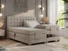 A bedroom scene featuring an adjustable boxspring bed. Produktbild-Vorschau