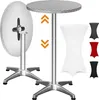CASARIA® Table Basse Mange debout Aluminium - Table à Voir les images du produit 1