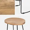 A collage of images showing details of a bar stool, including wood grain, metal frame, and the seat. Anteprima dell’immagine prodotto