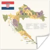 MuchoWow® Poster Karte von Kroatien mit den wichtigsten Produktbild-Vorschau 1