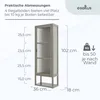osoltus Wandschrank Riffelglas Stahl Regal cube Warm Grey Produktbild-Vorschau 3
