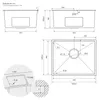 ML-Design lavello da cucina con scarico e troppopieno, Anteprima dell’immagine prodotto 6