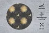 MuchoWow® Mauspad Mousepad Muster - Mond - Sonne - Gold Produktbild-Vorschau 2
