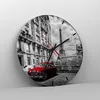 Wanduhr - Rund - Glasuhr - Auto Eiffle Straße Gebäude - Produktbild-Vorschau 4