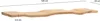 A wooden shelf with dimensions indicated. Produktbild-Vorschau