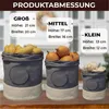 Udržitelný úložný box sada 3 popisovatelných látkových Náhled obrázku produktu 2