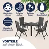 CASARIA® Gartenmöbel Set 4 Stühle mit WPC Tisch 80x80cm Produktbild-Vorschau 8