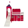 Kinder Hochbett mit Rutsche und Zelt 90x190 cm (ohne Produktbild-Vorschau 1