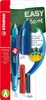 Product packaging for a STABILO EASYbirdy fountain pen, showing the pen, ink cartridges, and marketing graphics. Produktbild-Vorschau