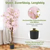 COSTWAY 2er Set Kunstbaum mit Blüten 150cm, Kunstpflanze im Produktbild-Vorschau 5