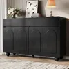 Buffet Merax à portes incurvées, commode à 2 tiroirs et 4 Voir les images du produit 3
