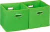 Set da 2 contenitori Relaxdays, cestini da scaffale senza Anteprima dell’immagine prodotto 1