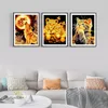 Diamond Painting Set, 4er Tiere,Katze Tiger Fuchs Wolf, 5D Produktbild-Vorschau 2