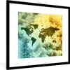 MuchoWow® MuchoWow® Gerahmtes Poster Weltkarte - Rauch - Produktbild-Vorschau 1