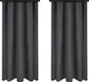 Two dark gray curtains are shown hanging side-by-side against a white background. Podgląd zdjęcia produktu