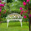 Relaxdays Gartenbank, 2 Sitzer, Rosen, Terrasse, Balkon, Produktbild-Vorschau 2