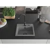 Mexen Milo 1-Becken-Granit-Spüle 435 x 410 mm, Grau, Siphon Produktbild-Vorschau 3