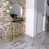 Konsola metalowa toaletka stolik półka stojąca loft złoty Podgląd zdjęcia produktu 2