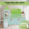 Homestyle4u dětská podkrovní postel 90x200 skluzavka Náhled obrázku produktu 19