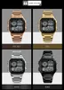 A collage of four different colored SKMEI watches. Produktbild-Vorschau
