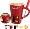 Schokofondue Set, Mini Keramik Fondue-Set mit Kerze, 200ml Produktbild-Vorschau 1