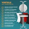 CASARIA® Stehtisch mit Husse 70 cm Klappbar Schwarz Rund Produktbild-Vorschau 8