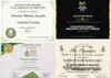 A collage of four award certificates for Voliotis Family olive oil. Produktbild-Vorschau