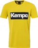 A yellow t-shirt with a black and white logo on the front. Voir les images du produit