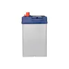 A side view of a car battery on a white background. Produktbild-Vorschau
