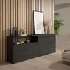 Sideboard, Highboard, 200x35x75cm, 4 Türen, Wohnzimmer, Produktbild-Vorschau 2