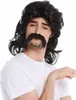 WIG ME UP Perücke Bart Gallier Germane Schwarz 91098-ZA103 Produktbild-Vorschau 3