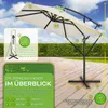 tillvex® Hliníkový slnečník Obdĺžnikový Ø 330 cm Béžový + Náhľad obrázku produktu 3