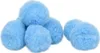 A pile of light blue pom-poms on a white background. Produktbild-Vorschau