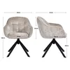 Duhome Loungesessel Armlehnstuhl aus Chenille-Stoff, Produktbild-Vorschau 2