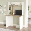 Schreibtisch 'Tópisa' mit Regal 149x90x52 cm Eiche/Weiß Produktbild-Vorschau 1