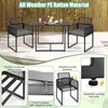KOMFOTTEU 3-teiliges Bartisch mit Klappstühlen, Garten Produktbild-Vorschau 6